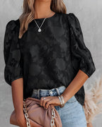 Damen Bluse aus Chiffon mit Blumenmuster