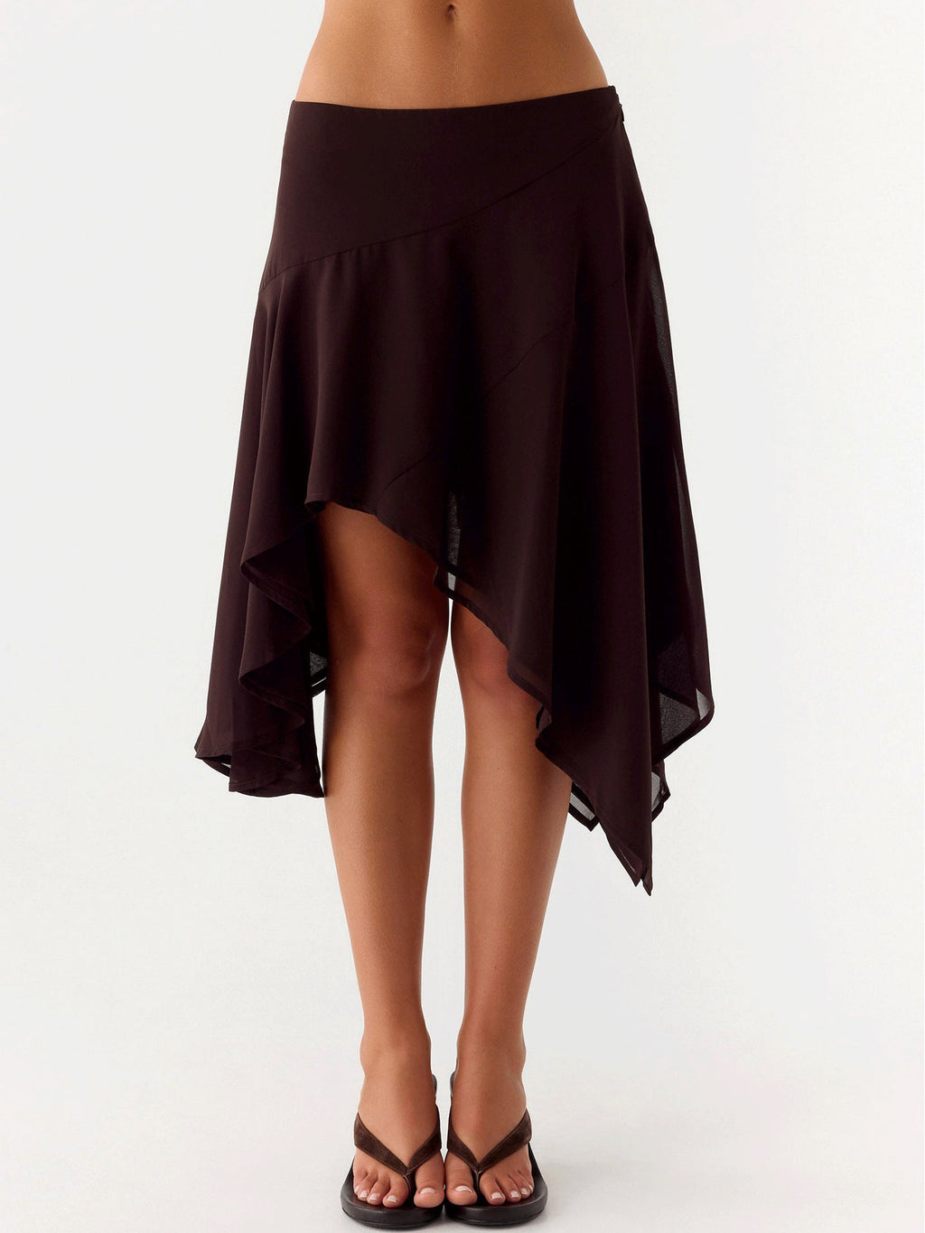 Damen Halbrock mit hoher Taille und asymmetrischem Schnitt
