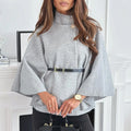 Damen Cape mit Gürtel und weitem Schnitt