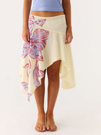 Damen Halbrock mit hoher Taille und asymmetrischem Schnitt