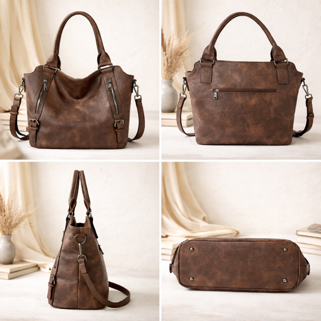 Damen Alltag Handtasche aus Kunstleder