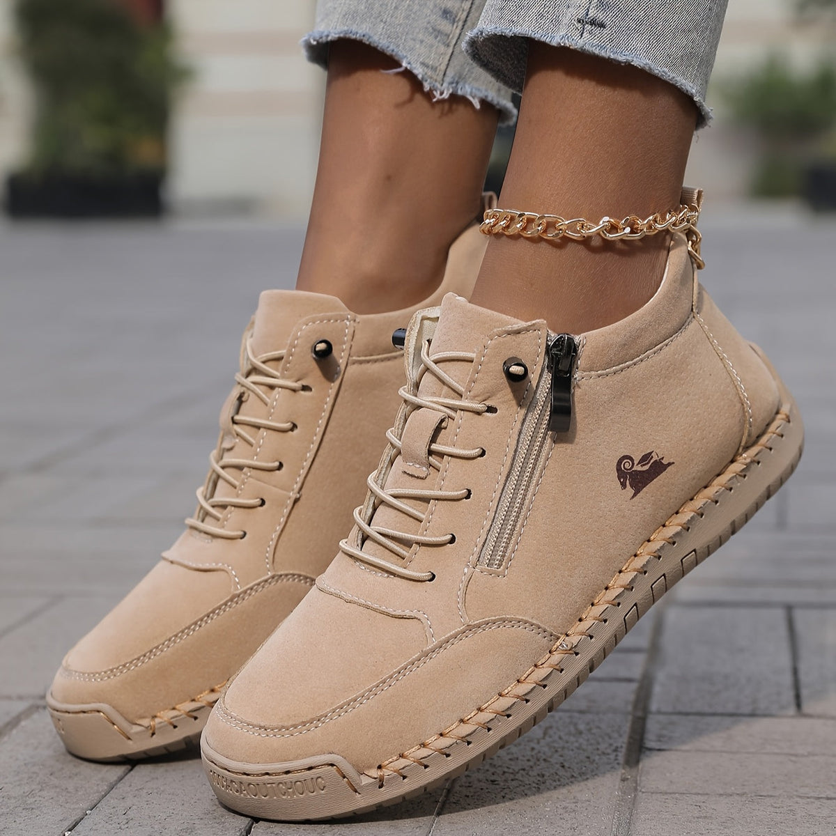 Damen Sneaker mit gepolsterter Sohle