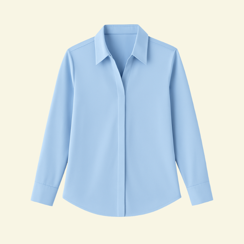 Damen Bluse mit verdeckter Knopfleiste