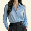 Damen Bluse mit verdeckter Knopfleiste