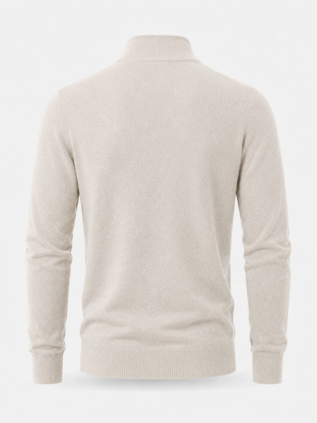 Herren warmer Pullover mit V Ausschnitt und Reissverschluss
