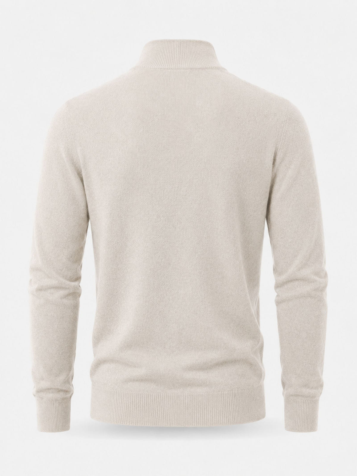 Herren warmer Pullover mit V Ausschnitt und Reissverschluss