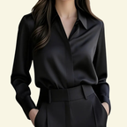 Damen Bluse mit verdeckter Knopfleiste
