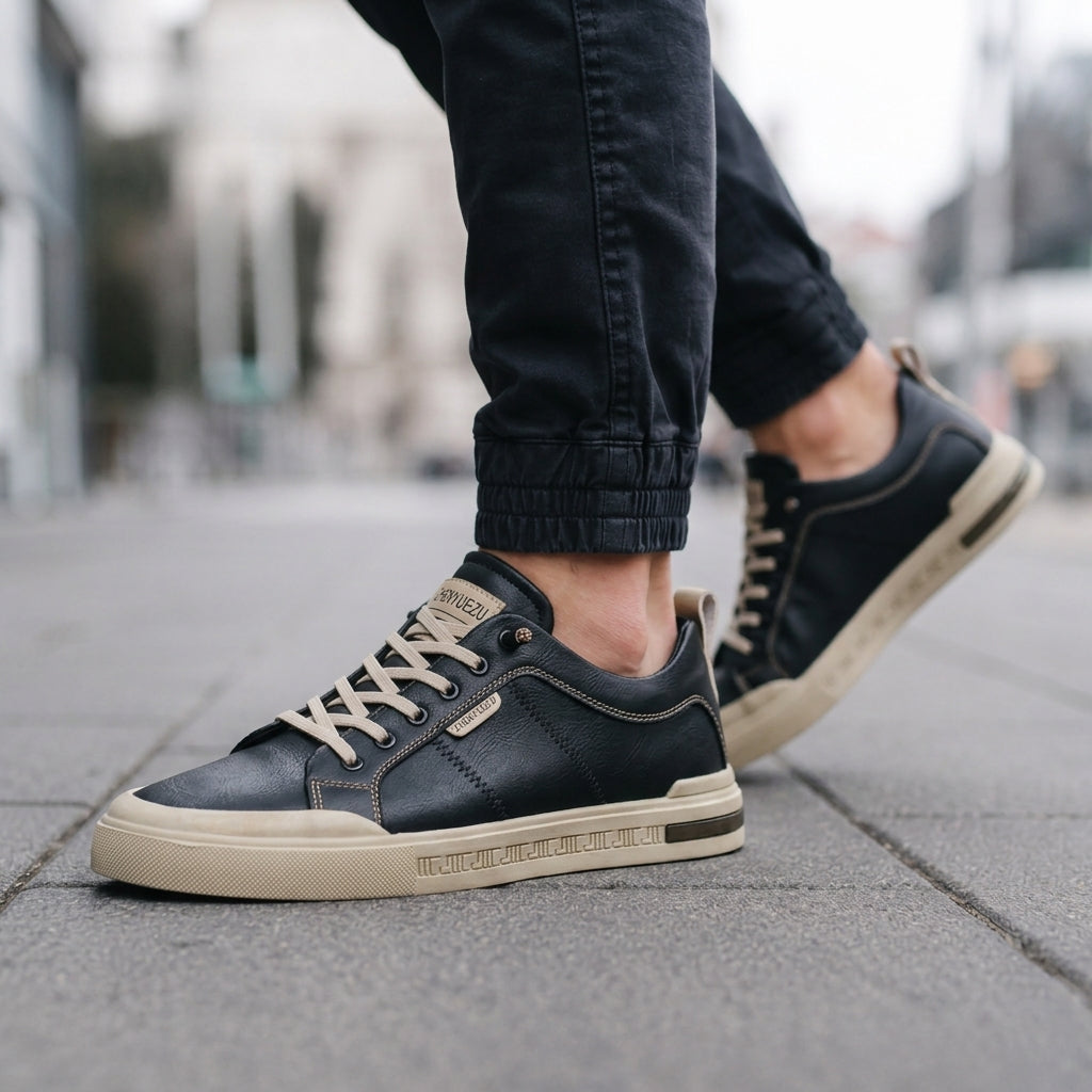 Herren Sneaker zweifarbig mit Schnürung