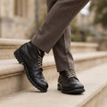 Herren Schnürstiefeletten mit Profilsohle