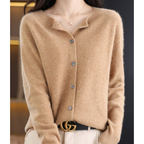 Damen Strickoptik Kardigan mit Knopfleiste – kuschelig weich