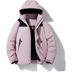 Damen warme Skijacke mit Kapuze und Taschen