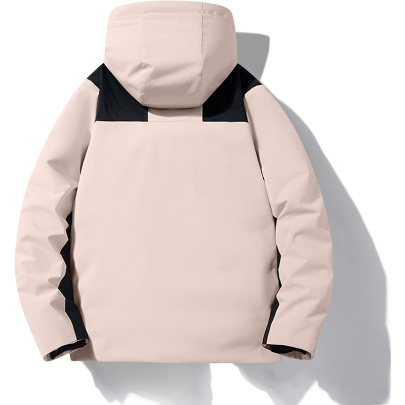 Damen warme Skijacke mit Kapuze und Taschen