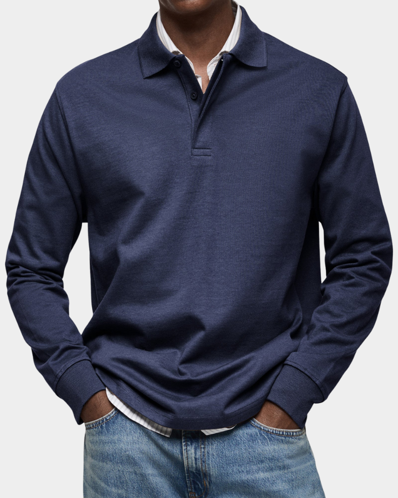 Herren Langarm Poloshirt klassisch und bequem