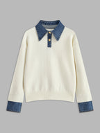 Damen 2 in 1 Pullover mit Reverskragen