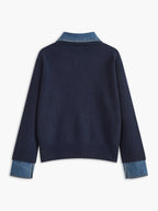 Damen 2 in 1 Pullover mit Reverskragen