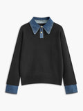 Damen 2 in 1 Pullover mit Reverskragen