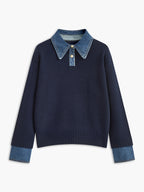 Damen 2 in 1 Pullover mit Reverskragen