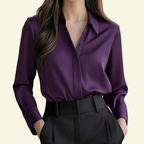 Damen Bluse mit verdeckter Knopfleiste