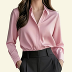 Damen Bluse mit verdeckter Knopfleiste