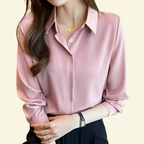 Damen Bluse mit verdeckter Knopfleiste