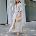 Damen Maxikleid mit V Ausschnitt