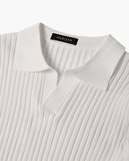 Herren Strickpoloshirt mit kurzen Ärmeln