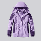 Damen 3 in 1 Jacke wasserdicht mit Kapuze
