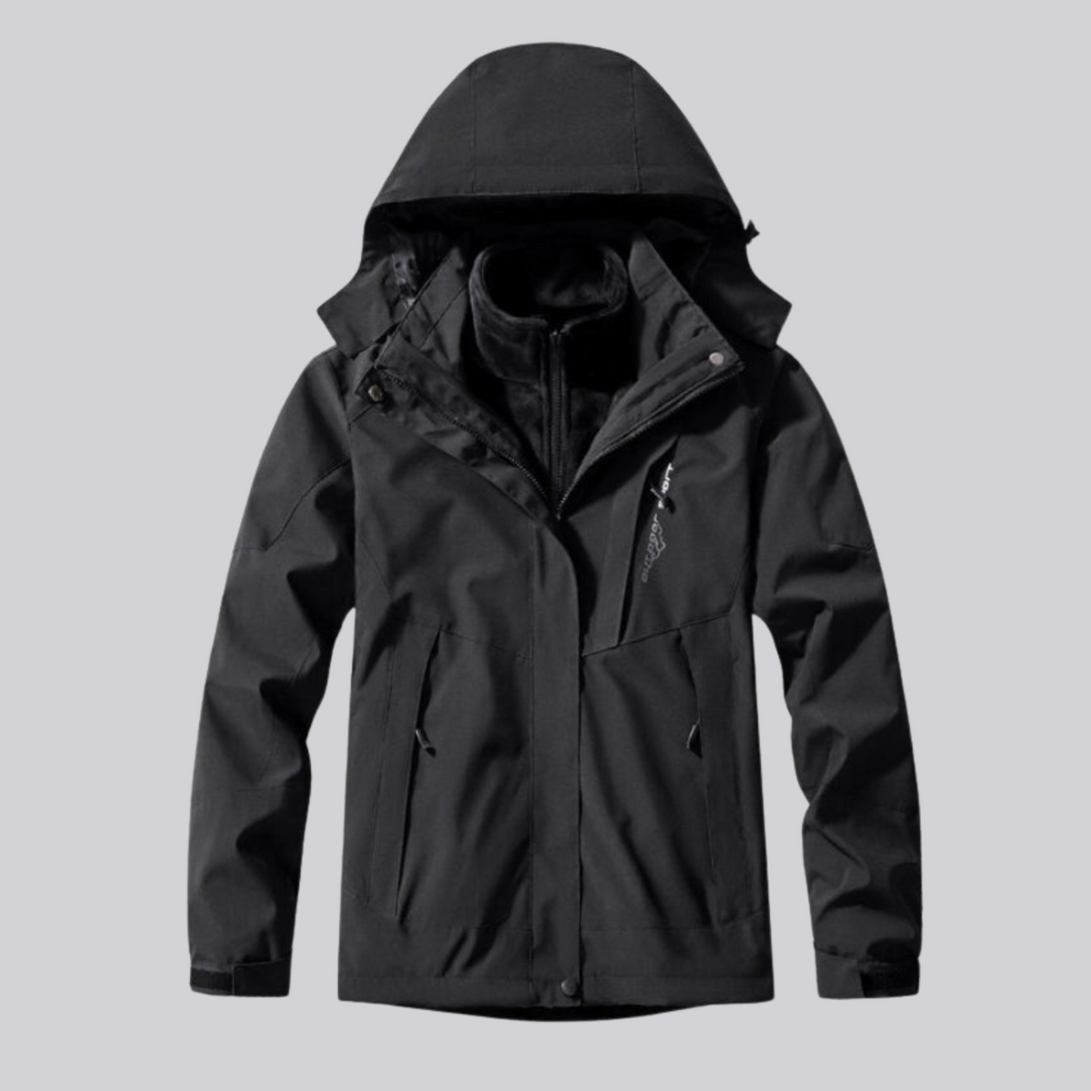 Damen 3 in 1 Jacke wasserdicht mit Kapuze