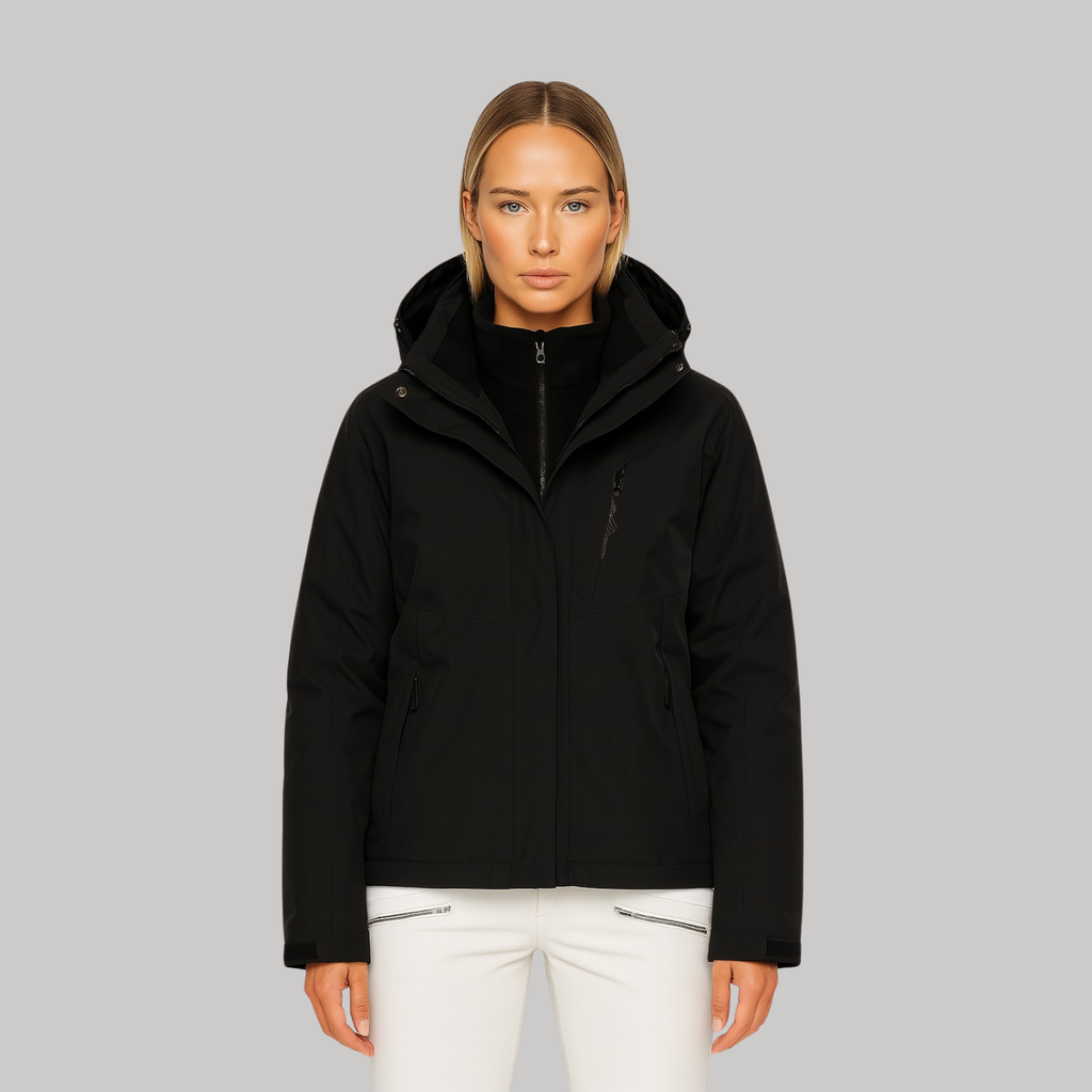 Damen 3 in 1 Jacke wasserdicht mit Kapuze
