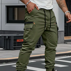 Herren Cargo Jogginghose mit Gummizug und Taschen