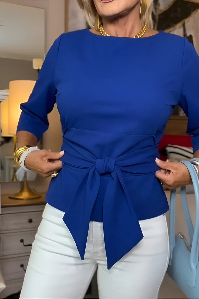 Damen Strick-Top mit Taillenband
