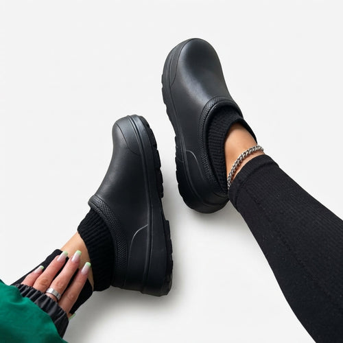 Damen Clogs wetterfest mit Profilsohle