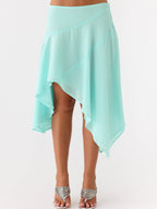 Damen Halbrock mit hoher Taille und asymmetrischem Schnitt