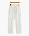 Damen Leinenhose weit mit Kordelzug