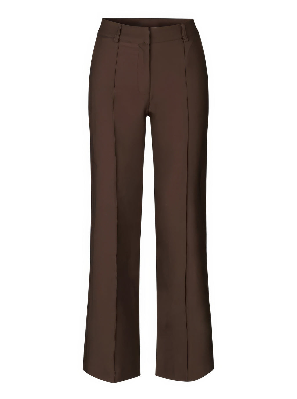 Damen High Waist Hose mit geradem Bein