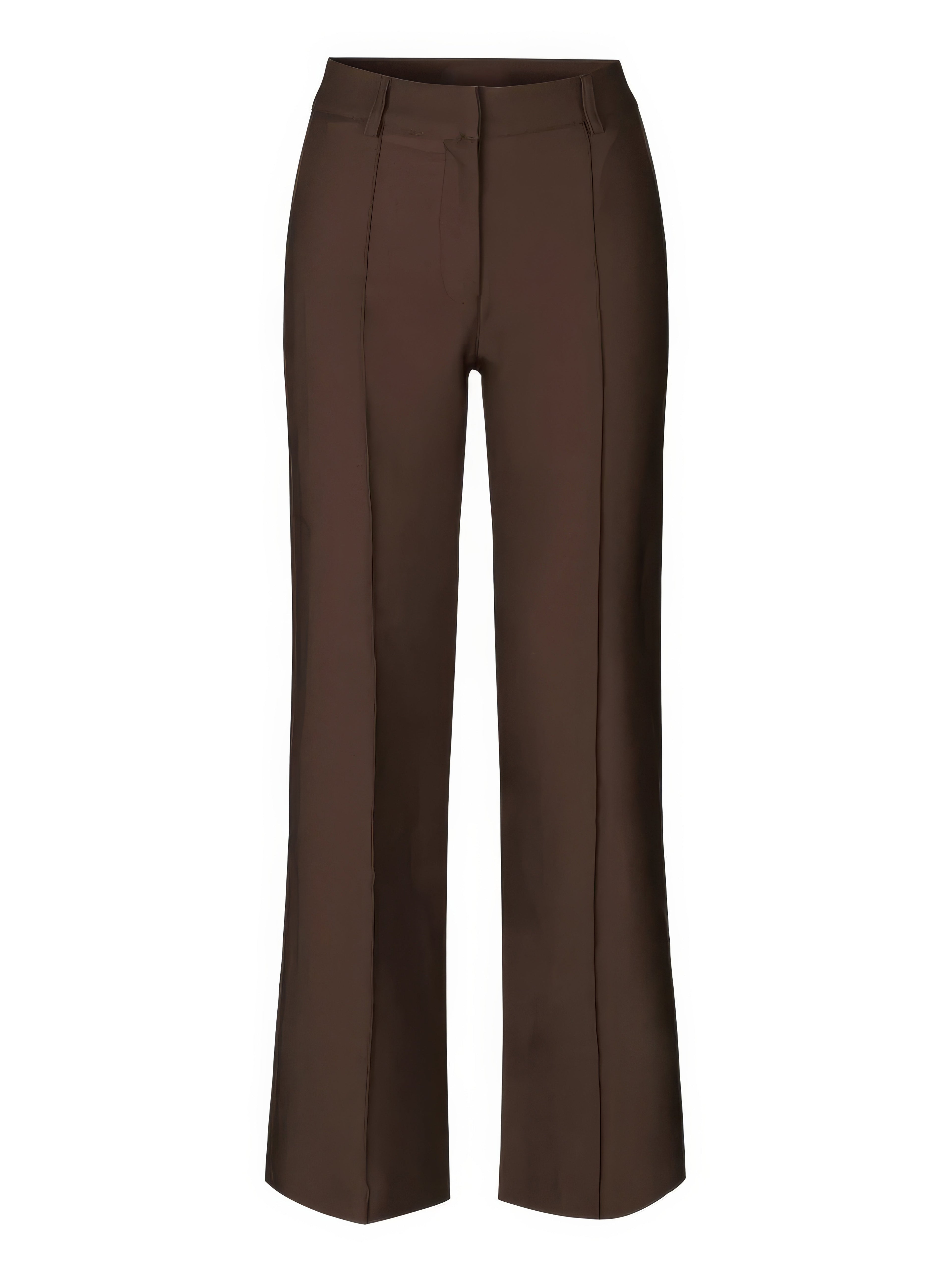Damen High Waist Hose mit geradem Bein