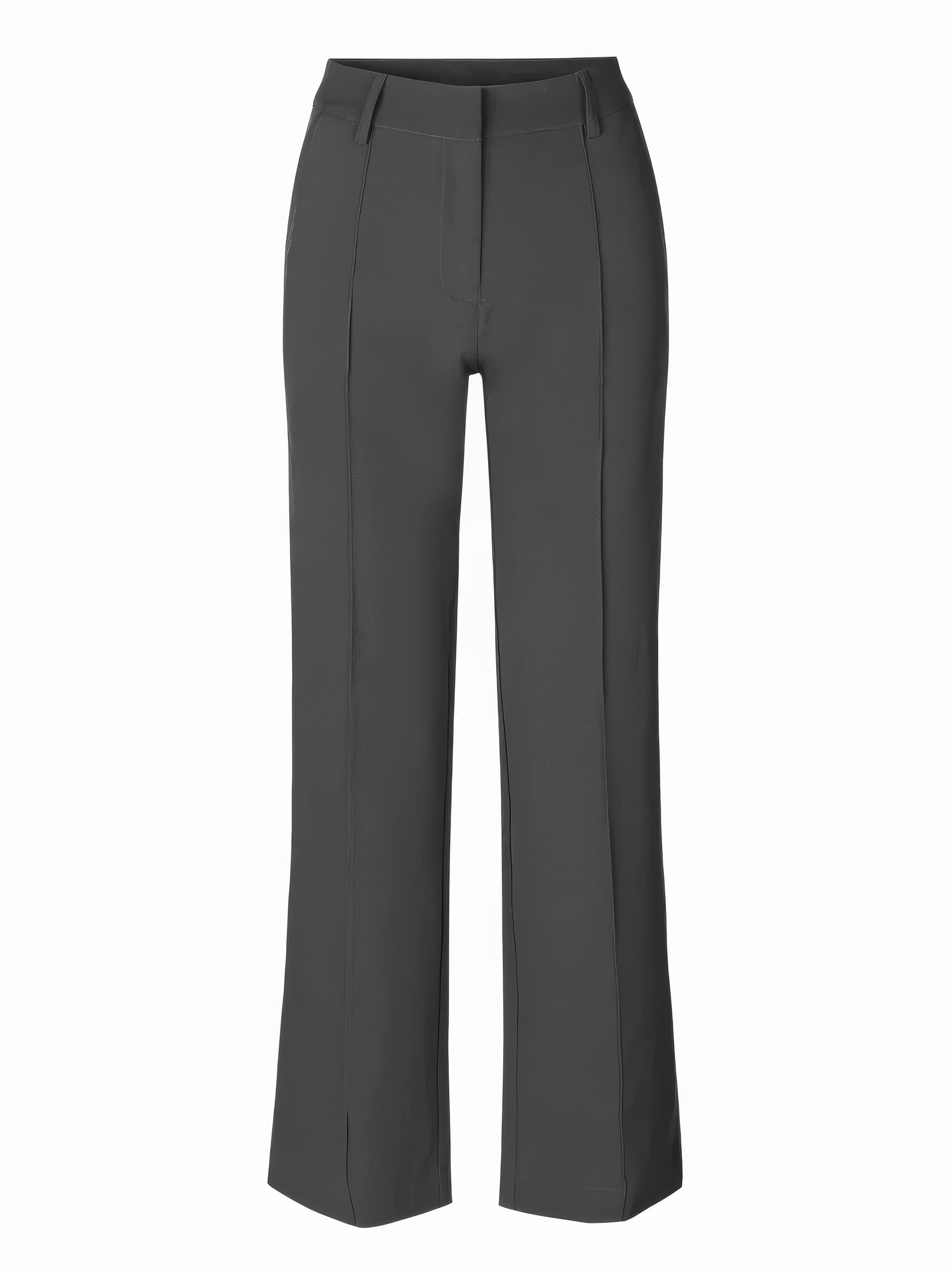 Damen High Waist Hose mit geradem Bein