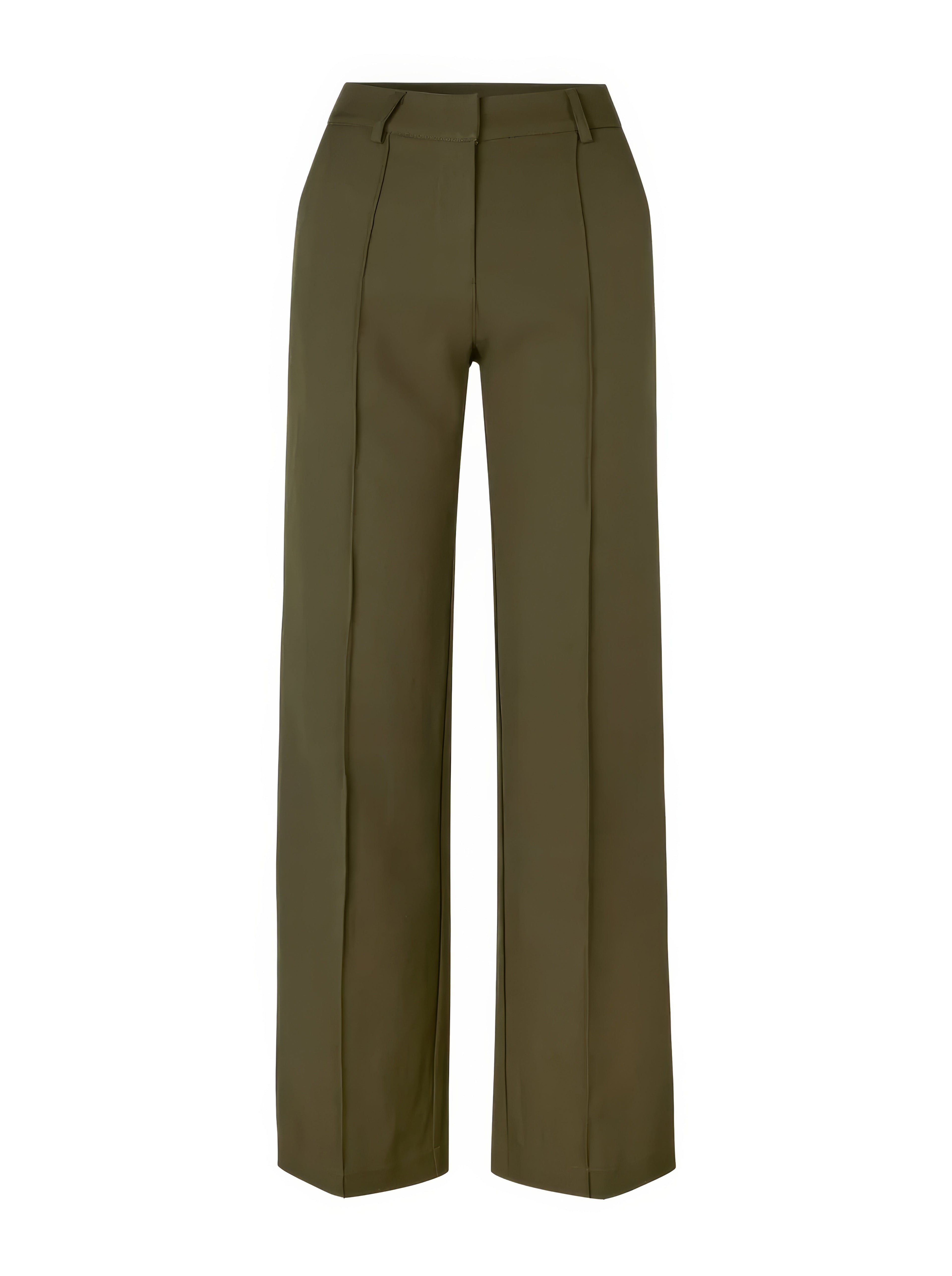 Damen High Waist Hose mit geradem Bein