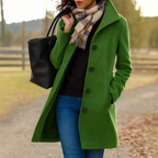 Damen klassischer Wintermantel mit Knopfleiste