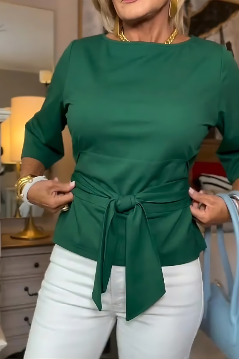 Damen Strick-Top mit Taillenband