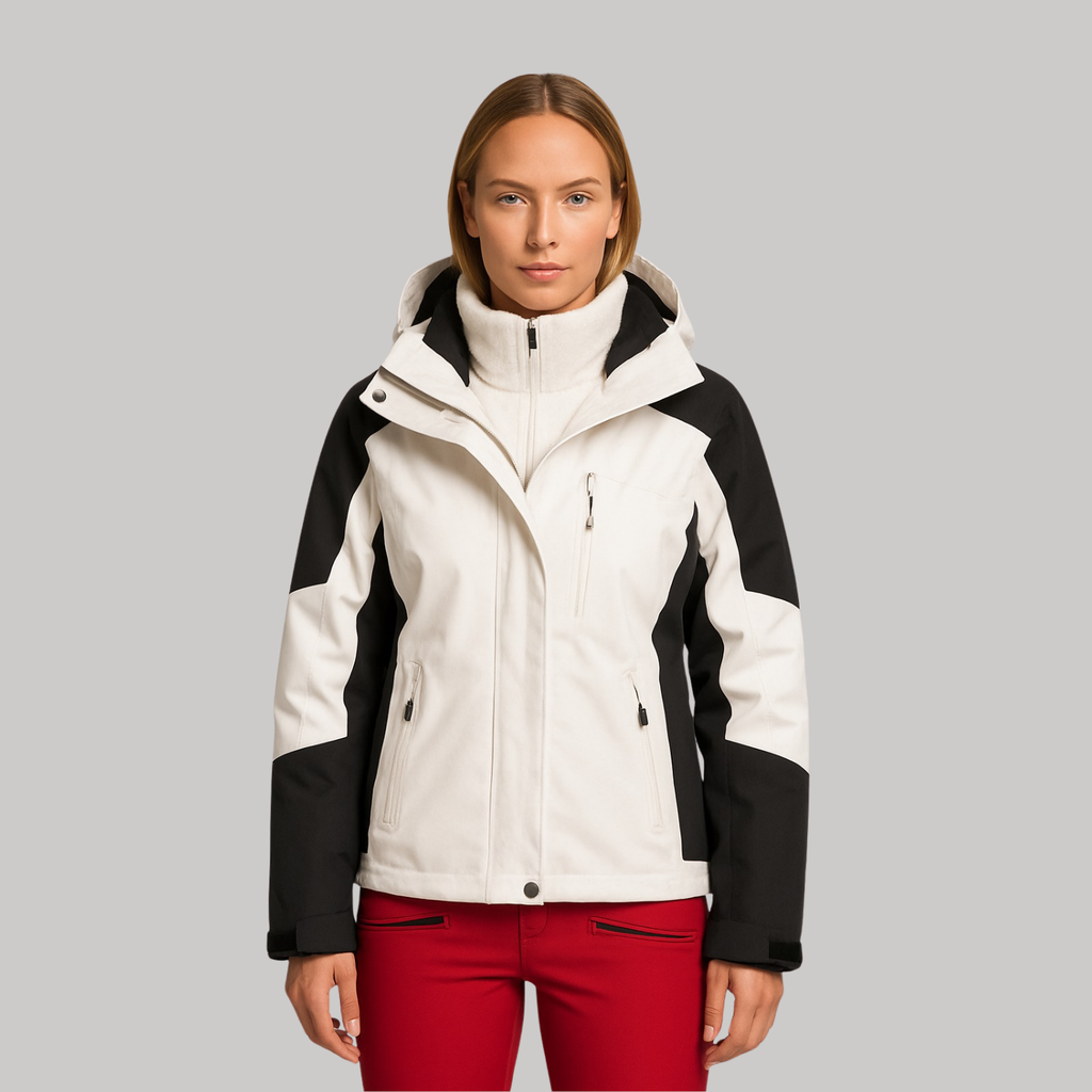 Damen 3 in 1 Jacke wasserdicht mit Kapuze
