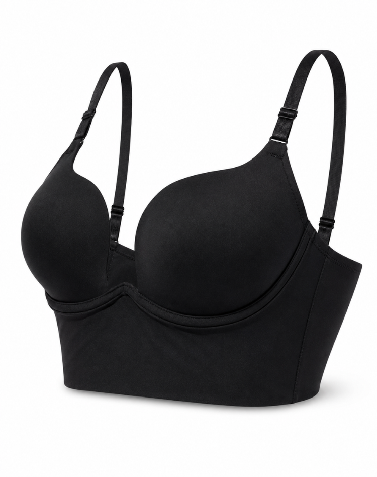Damen BH Push Up mit transparenten Trägern