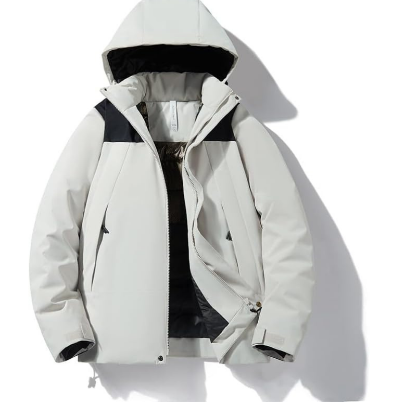 Damen warme Skijacke mit Kapuze und Taschen