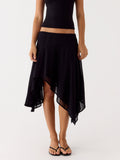 Damen Halbrock mit hoher Taille und asymmetrischem Schnitt