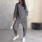 Damen lässiger Zweiteiler mit Oberteil und Hose