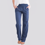 Damen Leichte Hose mit Elastischem Bund