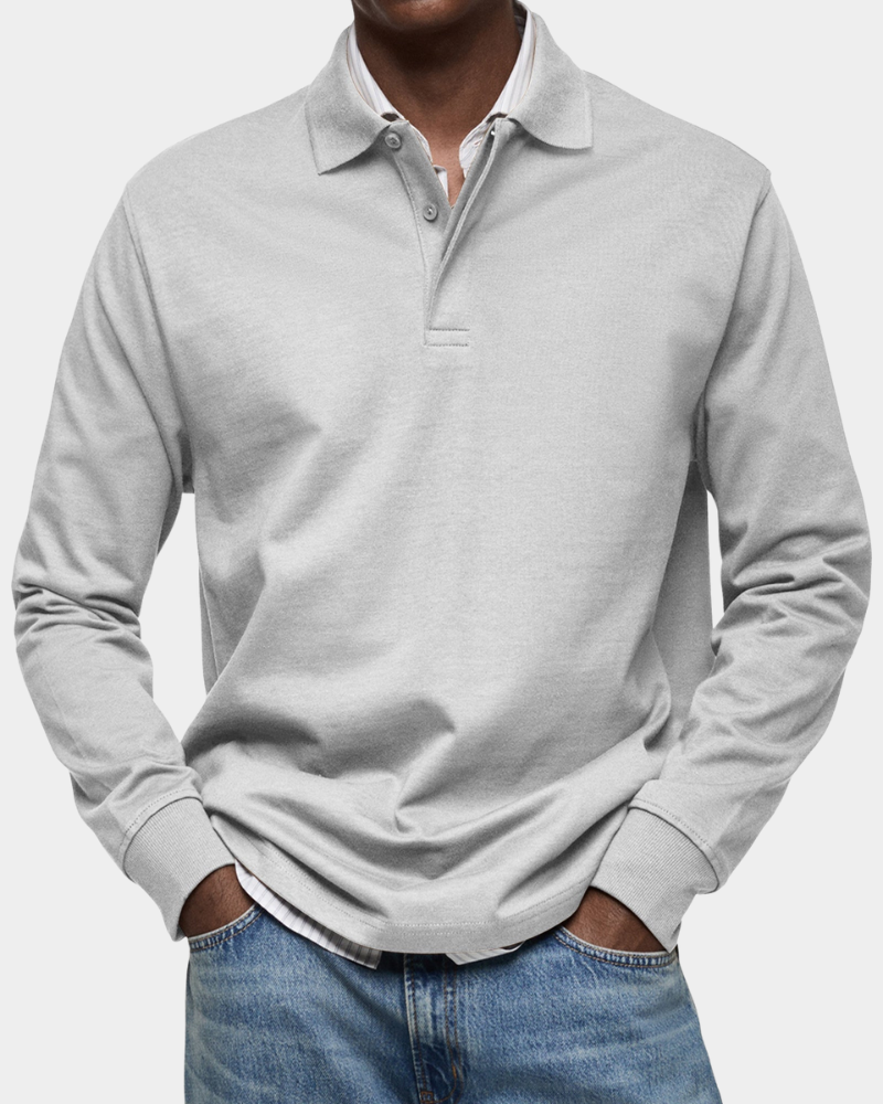 Herren Langarm Poloshirt klassisch und bequem