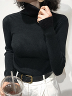 Damen Slim Fit Rollkragenpullover