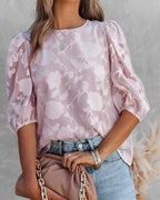 Damen Bluse aus Chiffon mit Blumenmuster