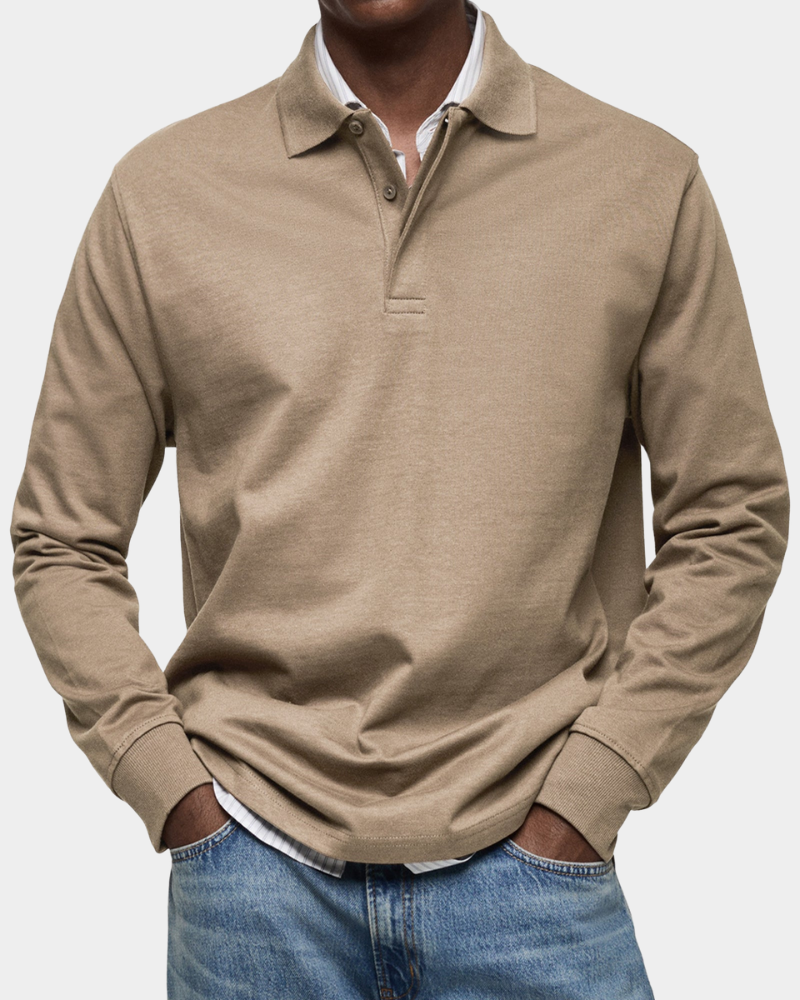 Herren Langarm Poloshirt klassisch und bequem